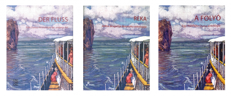 Cover der drei Ausgaben der "Donau-Anthologie"